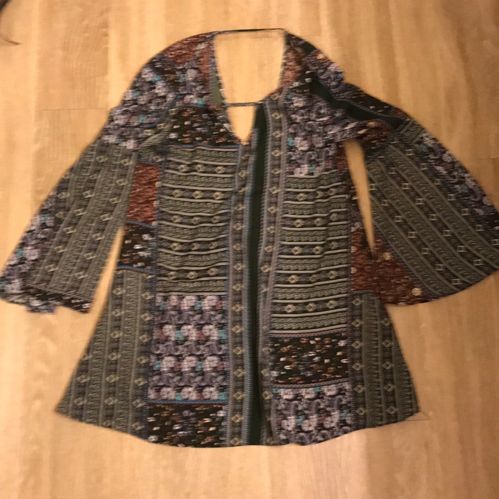 Boho tunic mini dress tunic top small
